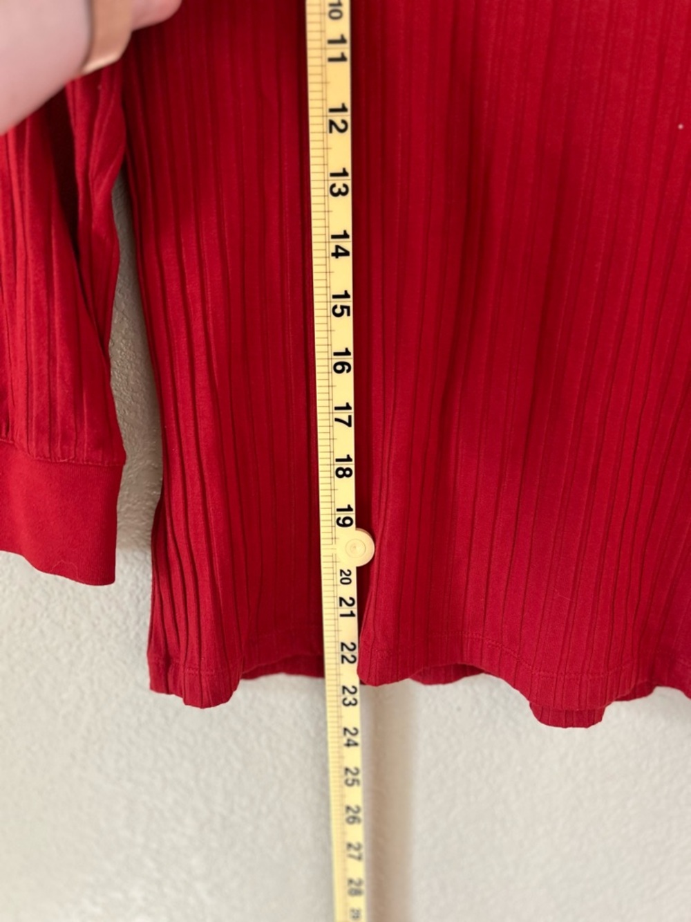 Lauren Ralph Lauren Red Ribbed Polo 3/4 Sleeve Size M Preppy Old Money - Picture 8 of 9